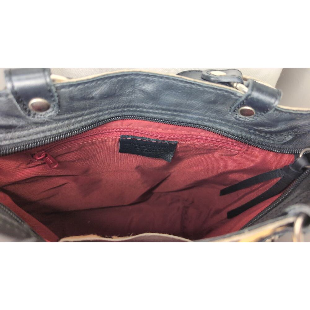 Maurizio Taiuti calf hair leopard leather convertible crossbody Italy - Picture 8 of 12